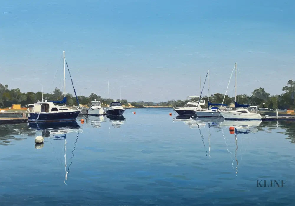 Peaceful Mooring - Hand Painting