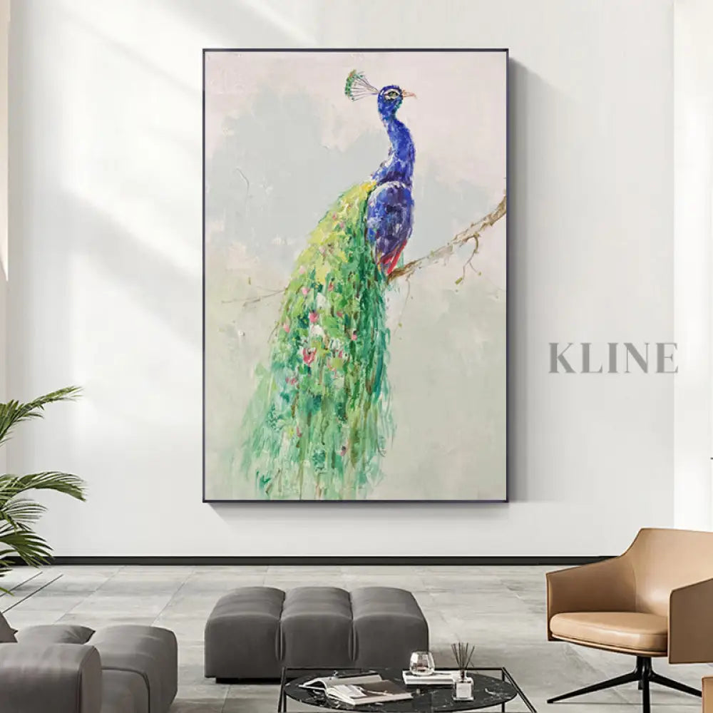 Peacock - Kline Collective لوحات فنية ولوحات جدارية عمودية