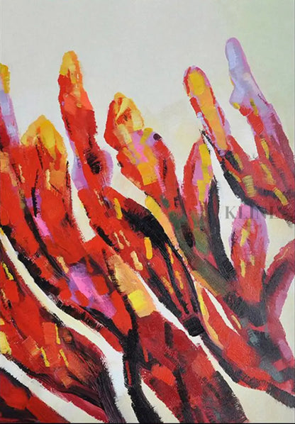 Petals of Flame - Hand Painting
