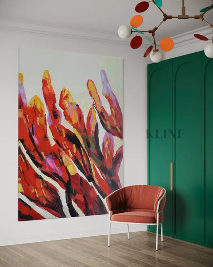 Petals of Flame - Hand Painting