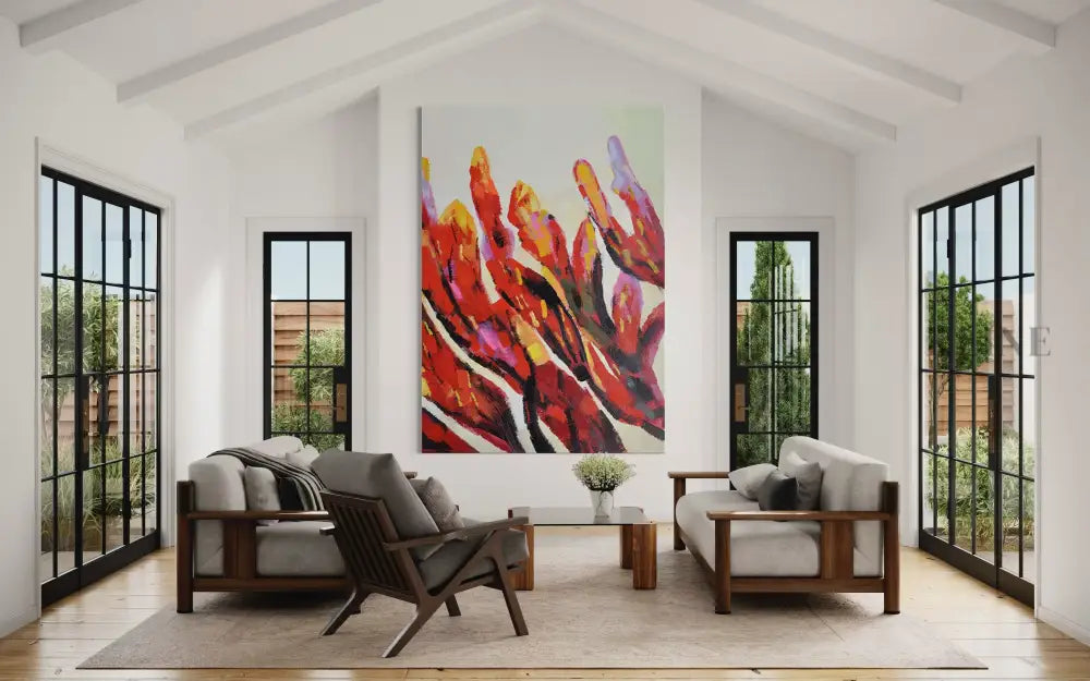 Petals of Flame - Hand Painting