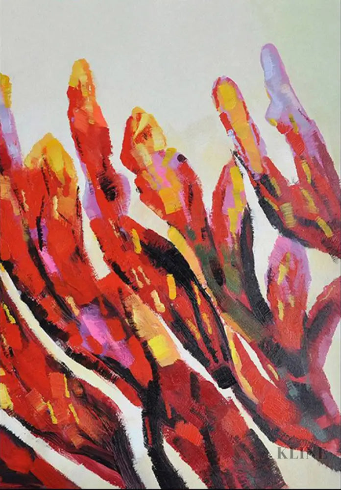 Petals of Flame - Hand Painting