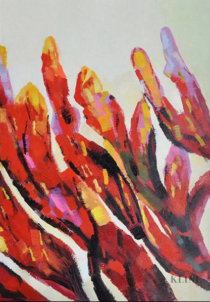 Petals of Flame - Hand Painting