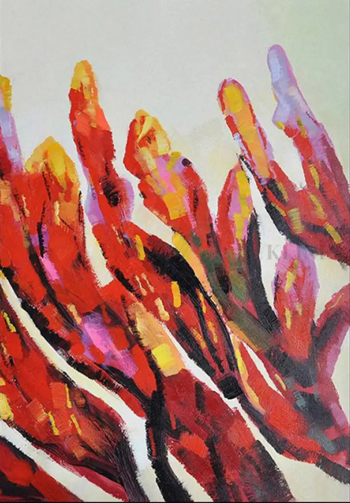 Petals of Flame - Hand Painting