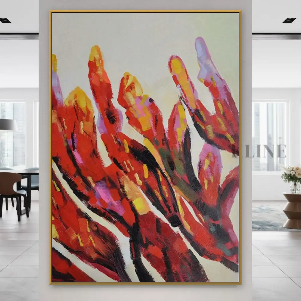 Petals of Flame - Hand Painting