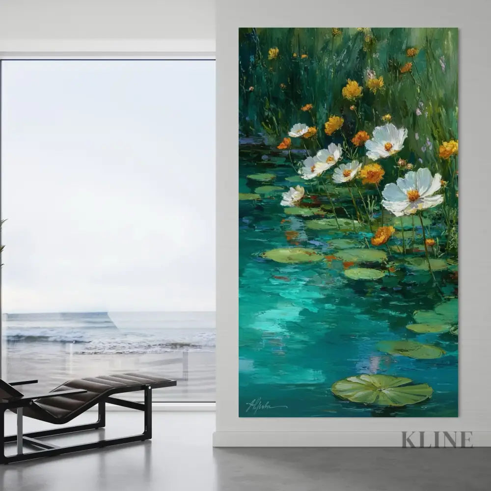 Petals on the Pond - Hand Painting