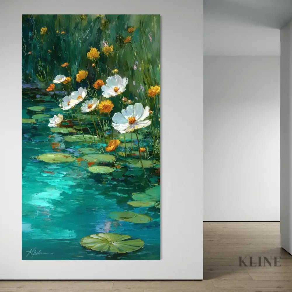 Petals on the Pond - Hand Painting