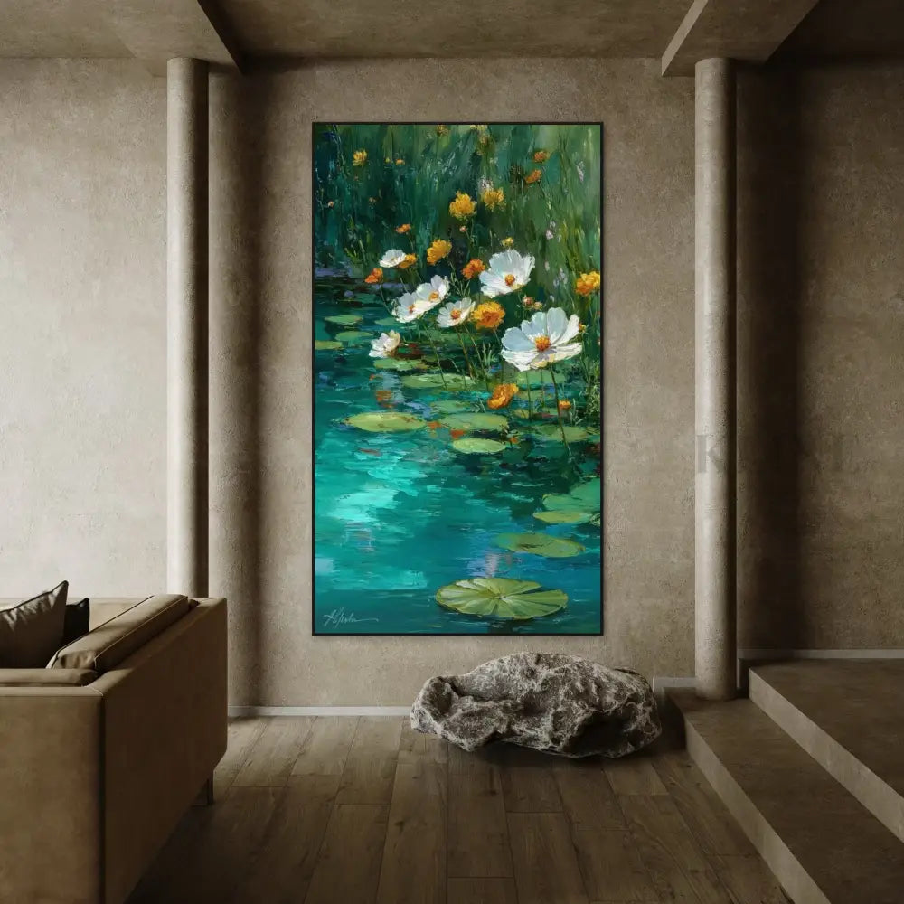 Petals on the Pond - Hand Painting