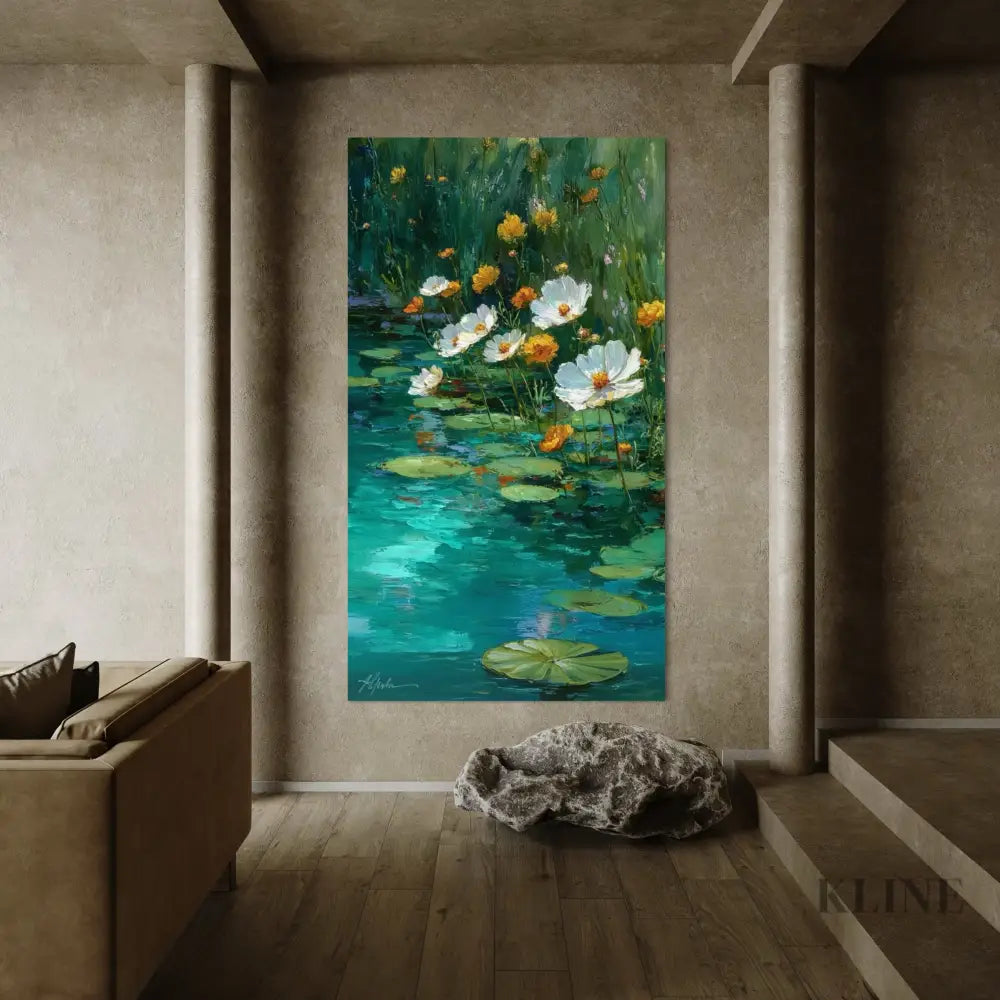 Petals on the Pond - Hand Painting