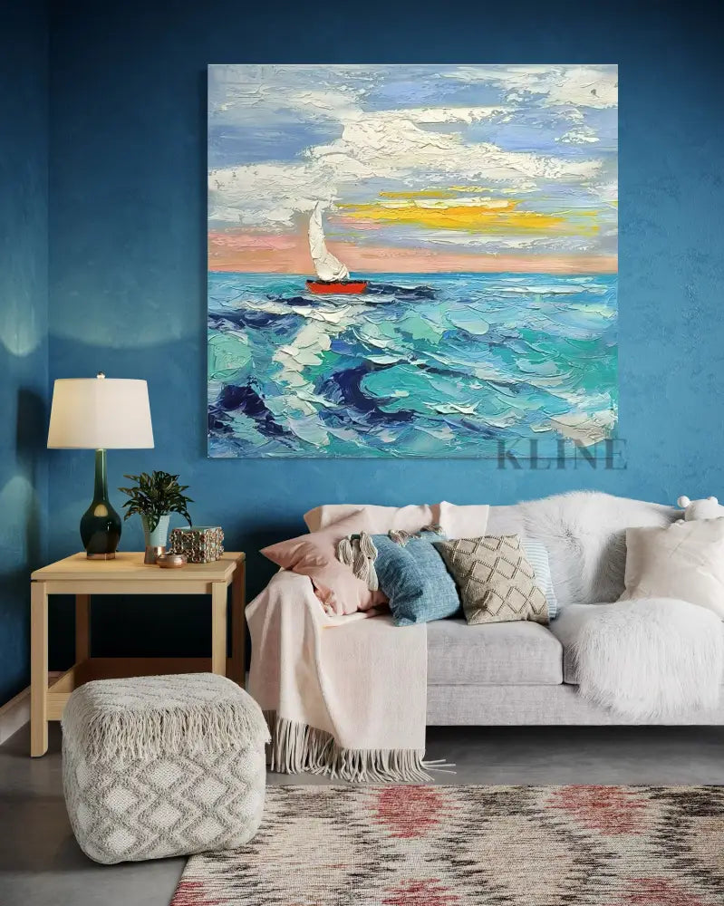 Phantom Shore - Hand Painting Wandkunst für das Esszimmer