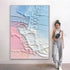 Pink and Blue Textured Painting - Hand Painting
