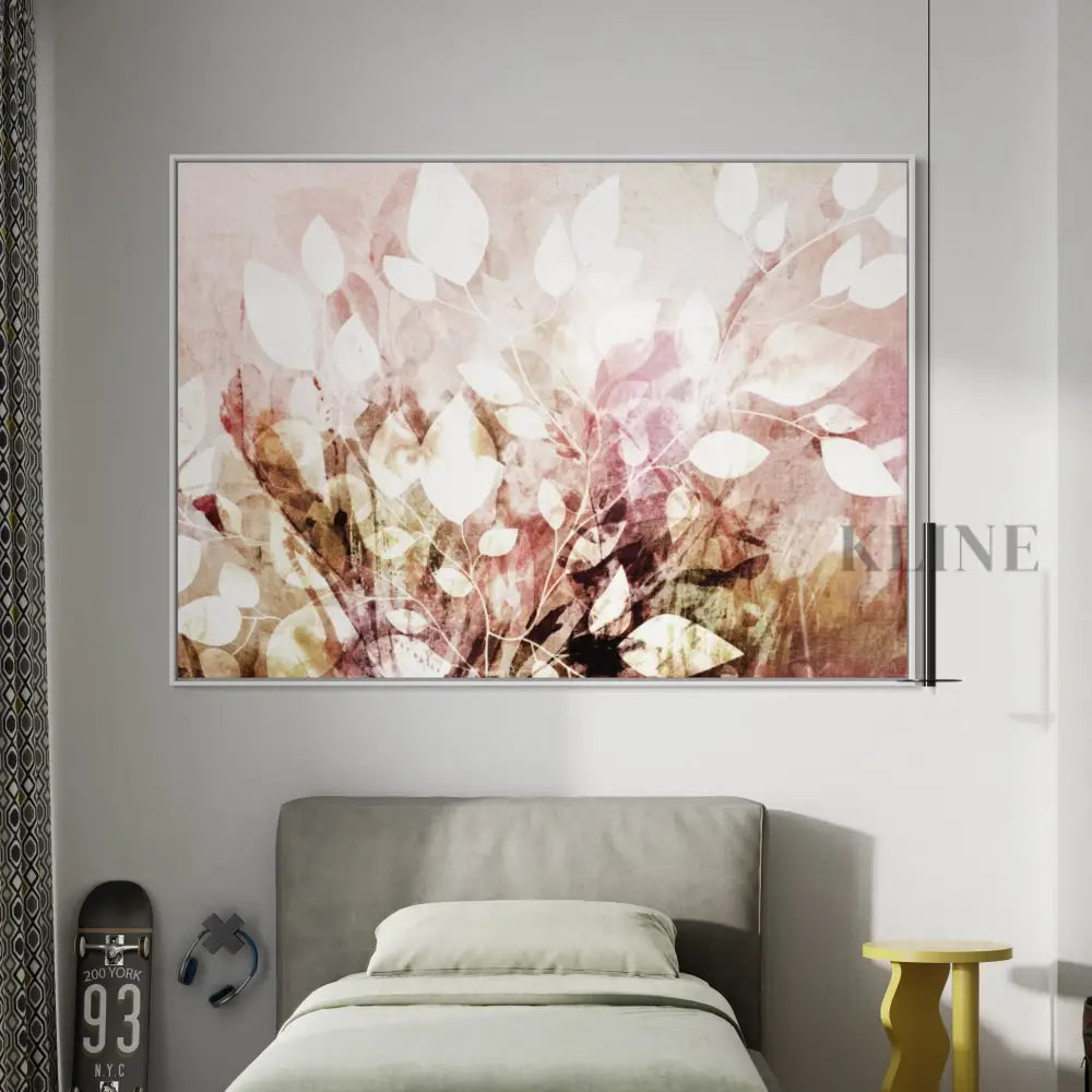 Pink Garden Floral - Hand Painting Art mural rose
