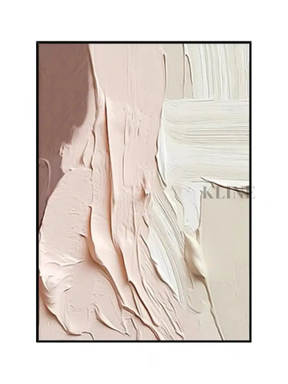 Pink Marshmellow Textured Painting - Hand Painting