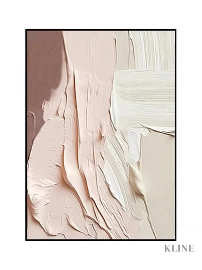 Pink Marshmellow Textured Painting - Hand Painting