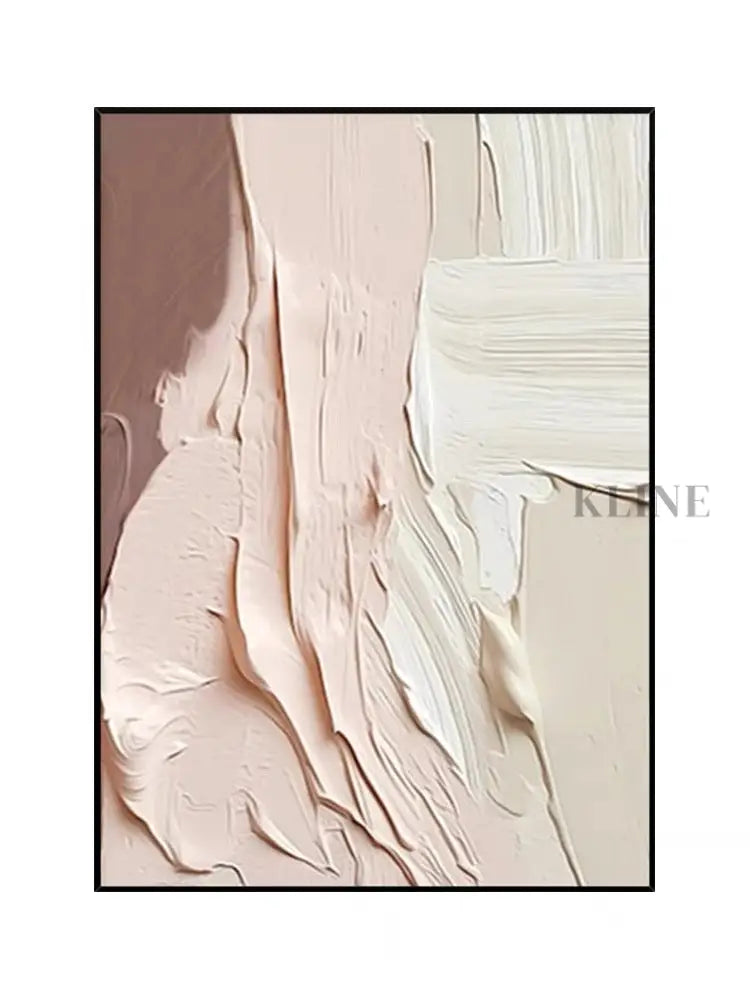 Pink Marshmellow Textured Painting - Hand Painting لوحات فنية ولوحات جدارية عمودية