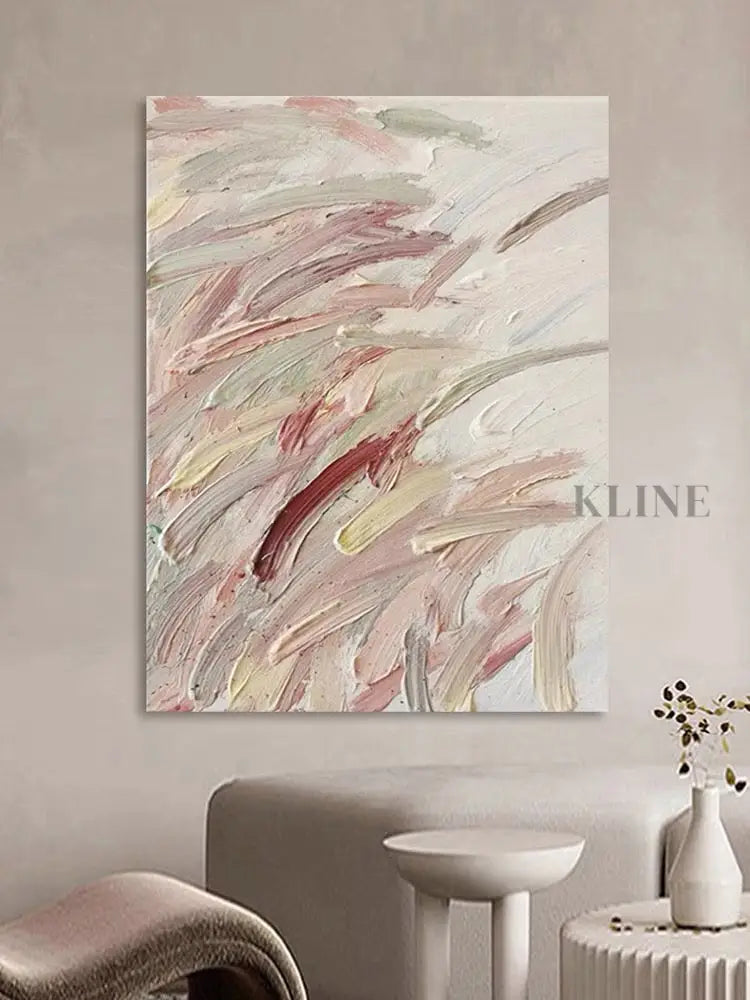 Pink Nature Textured Painting - Hand Painting