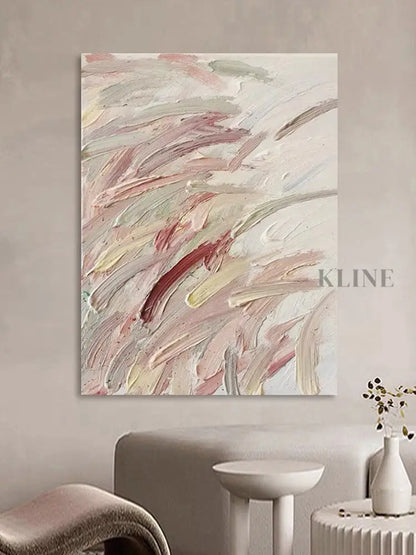 Pink Nature Textured Painting - Hand Painting