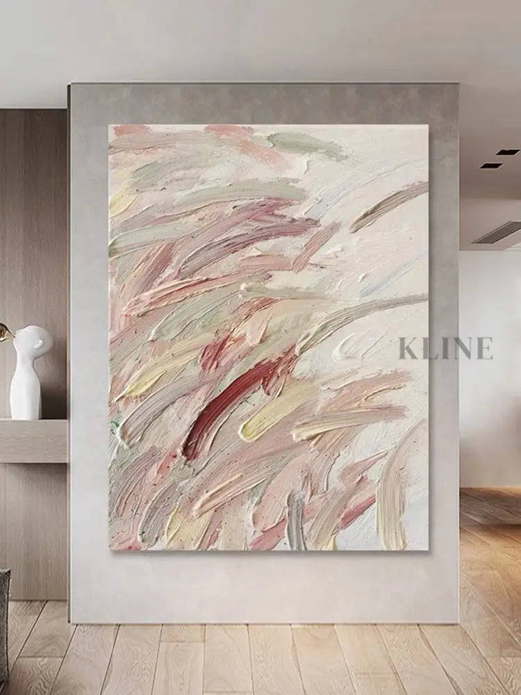 Pink Nature Textured Painting - Hand Painting