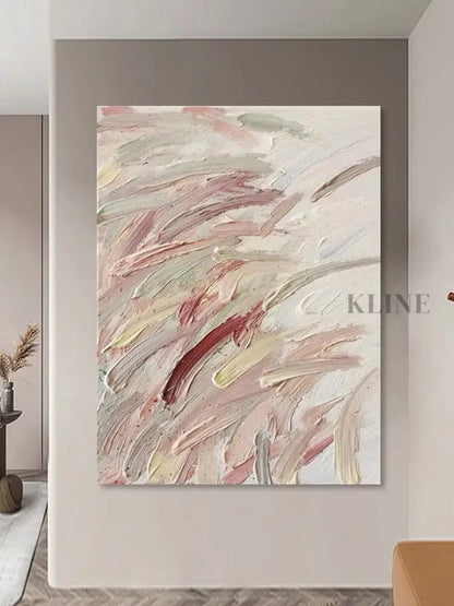 Pink Nature Textured Painting - Hand Painting