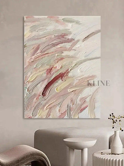 Pink Nature Textured Painting - Hand Painting