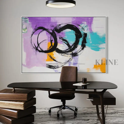 Playful Circles in Lavender - Hand Painting