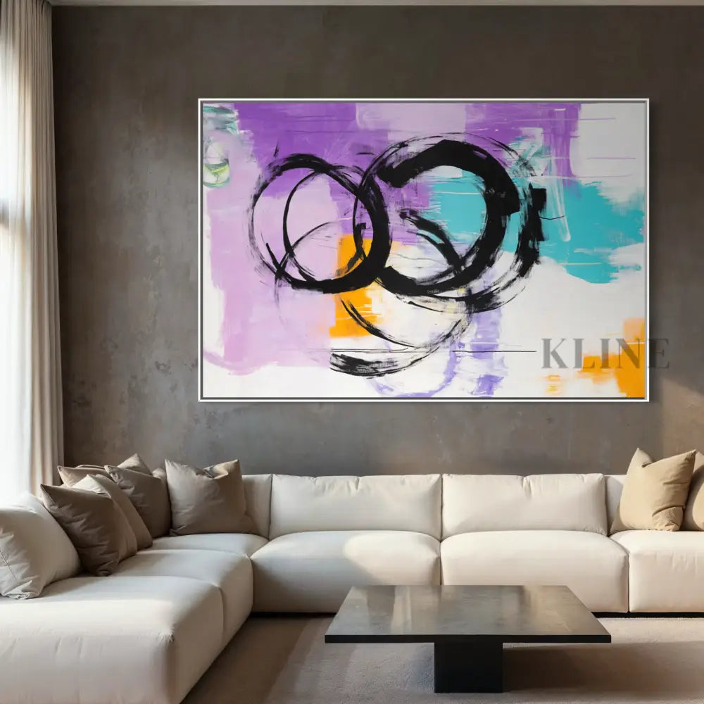Playful Circles in Lavender - Hand Painting