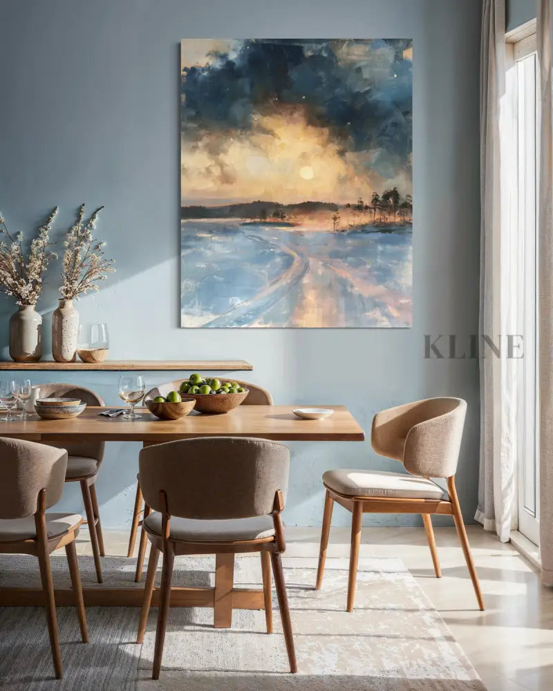 Pohjoinen Tie - Hand Painting Vertical Wall Art & Paintings