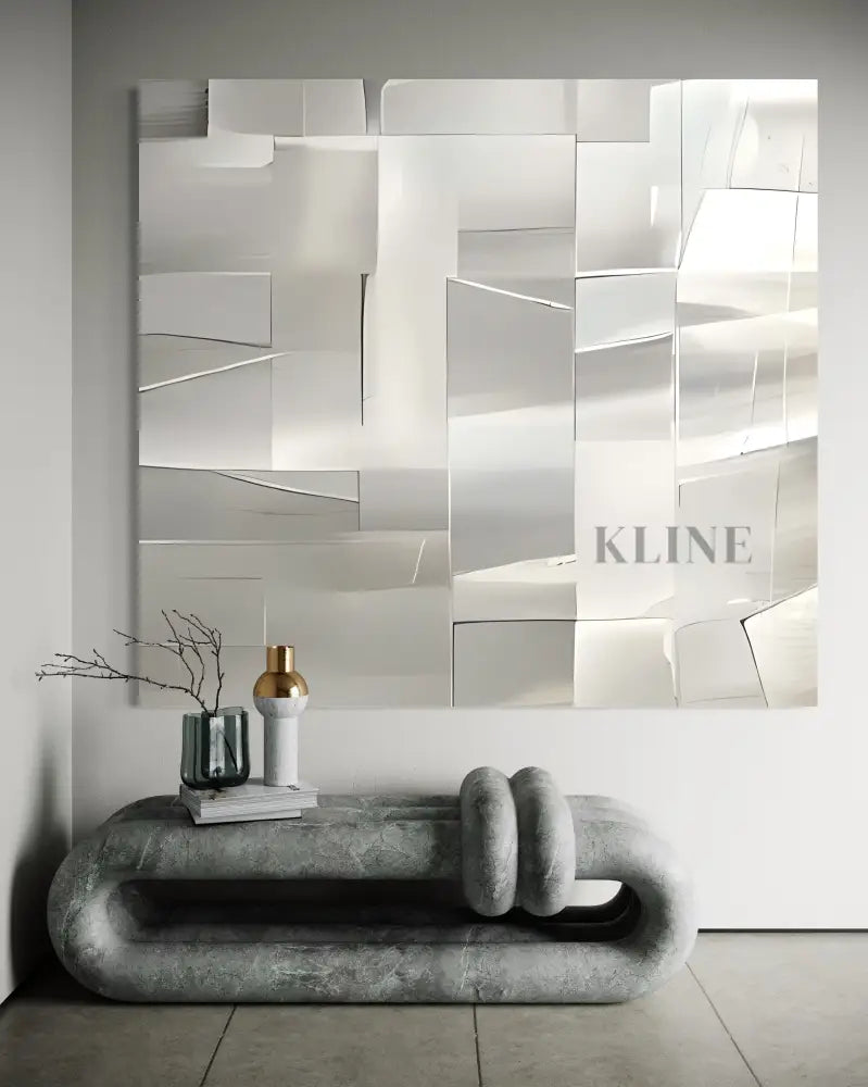 Hand-painted polished lines wall art by Kline Collective® , elevating modern home décor with unique style. Large Wall Art