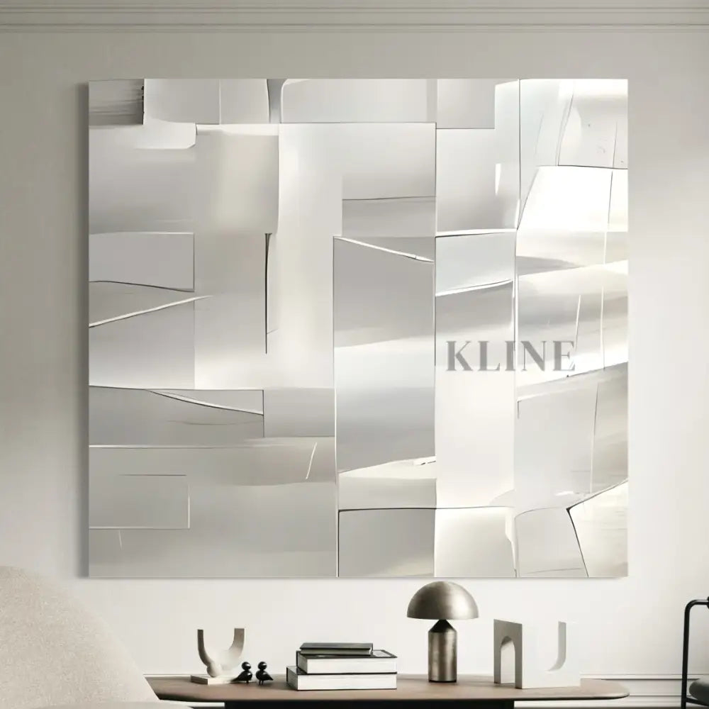Polished Lines 3 hand-painted wall art by Kline Collective, elevating spaces with modern design and vibrant energy.