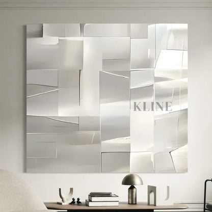 Polished Lines 3 hand-painted wall art by Kline Collective, elevating spaces with modern design and vibrant energy.
