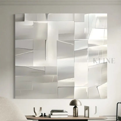 Polished Lines 3 hand-painted wall art by Kline Collective, elevating spaces with modern design and vibrant energy.