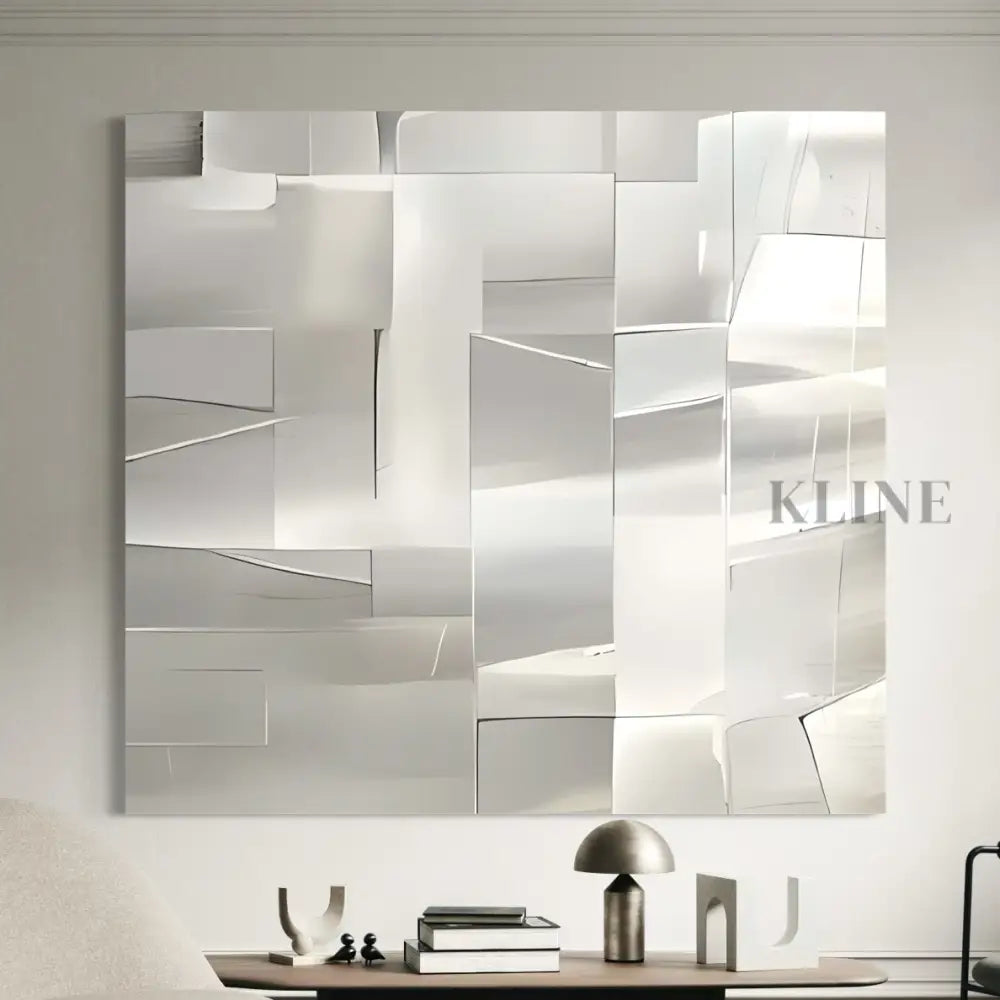 Polished Lines 3 hand-painted wall art by Kline Collective, elevating spaces with modern design and vibrant energy.