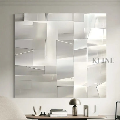 Polished Lines 3 hand-painted wall art by Kline Collective, elevating spaces with modern design and vibrant energy.