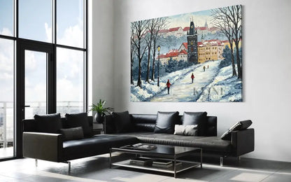 Prague Winter - Hand Painting