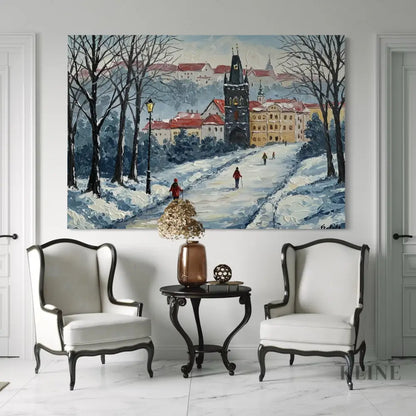 Prague Winter - Hand Painting