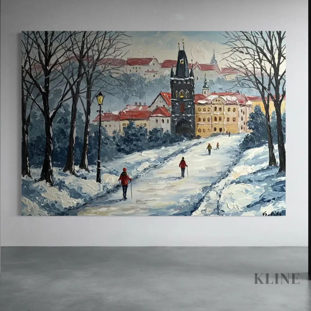 Prague Winter - Hand Painting 