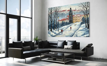Prague Winter - Hand Painting