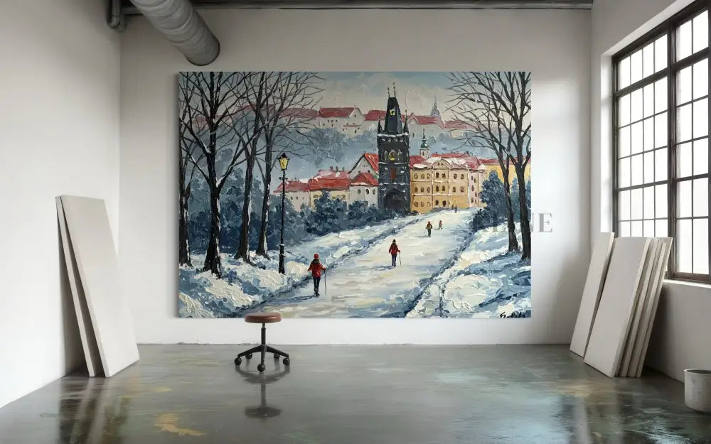 Prague Winter - Hand Painting