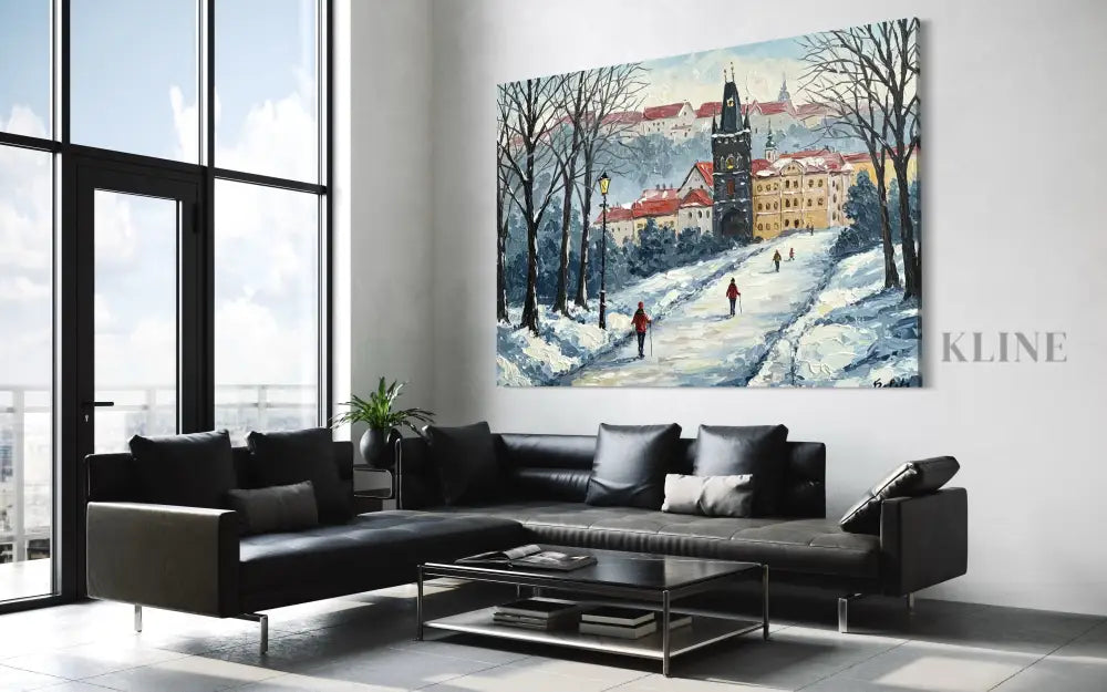 Prague Winter - Hand Painting