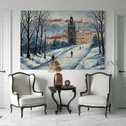 Prague Winter - Hand Painting