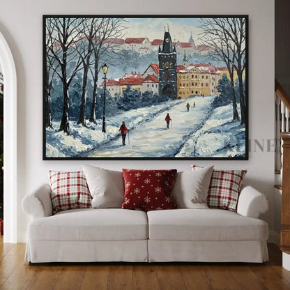Prague Winter - Hand Painting