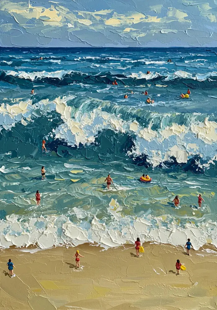 Praia da Marinha - Hand Painting Leinwand-Wandkunst
