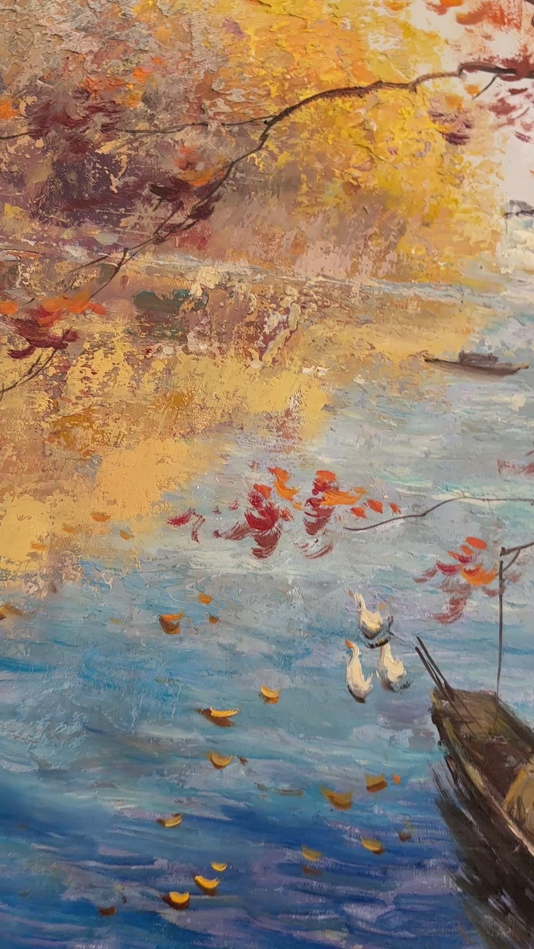 When Autumn Touched the Riverbanks Lounge Wall Art