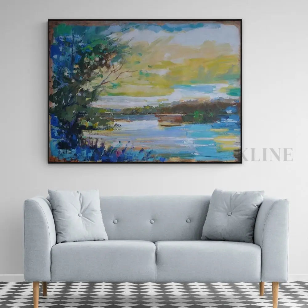 Promise Land - Hand Painting Ocean Coastal Wall Art