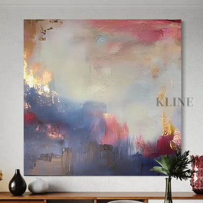 Purple Gold Flash abstract artwork featuring deep purple and gold accents, ideal for modern interior decor.