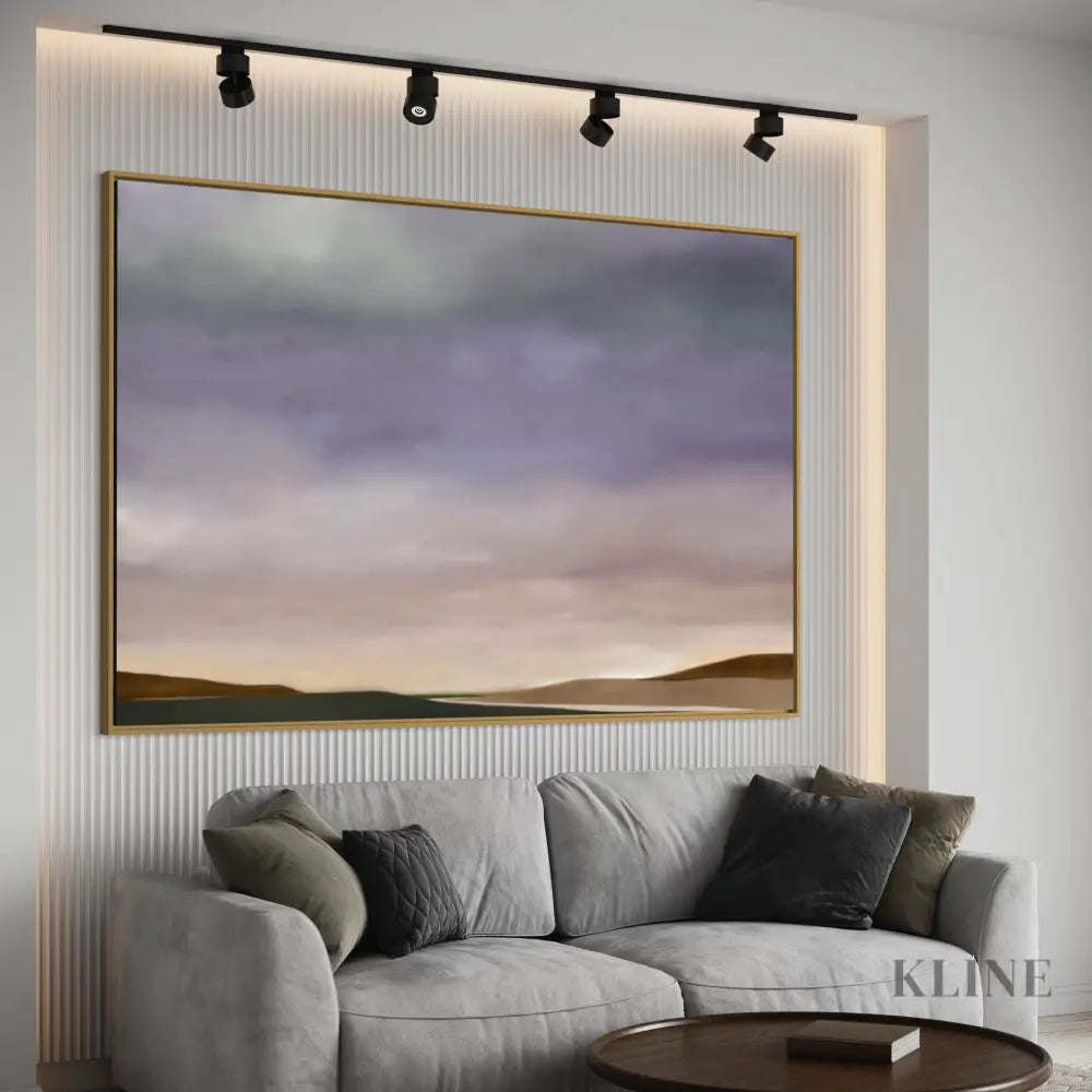 Purple Sky - Hand Painting Sonnenaufgangsgemälde