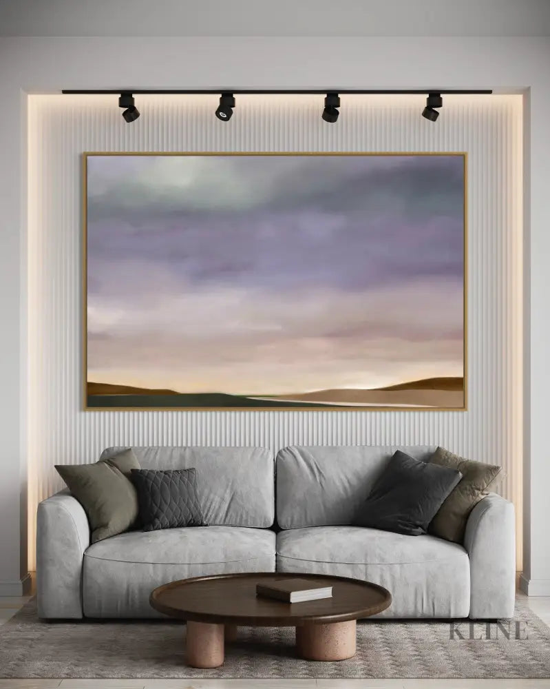 Purple Sky - Hand Painting Sonnenaufgangsgemälde