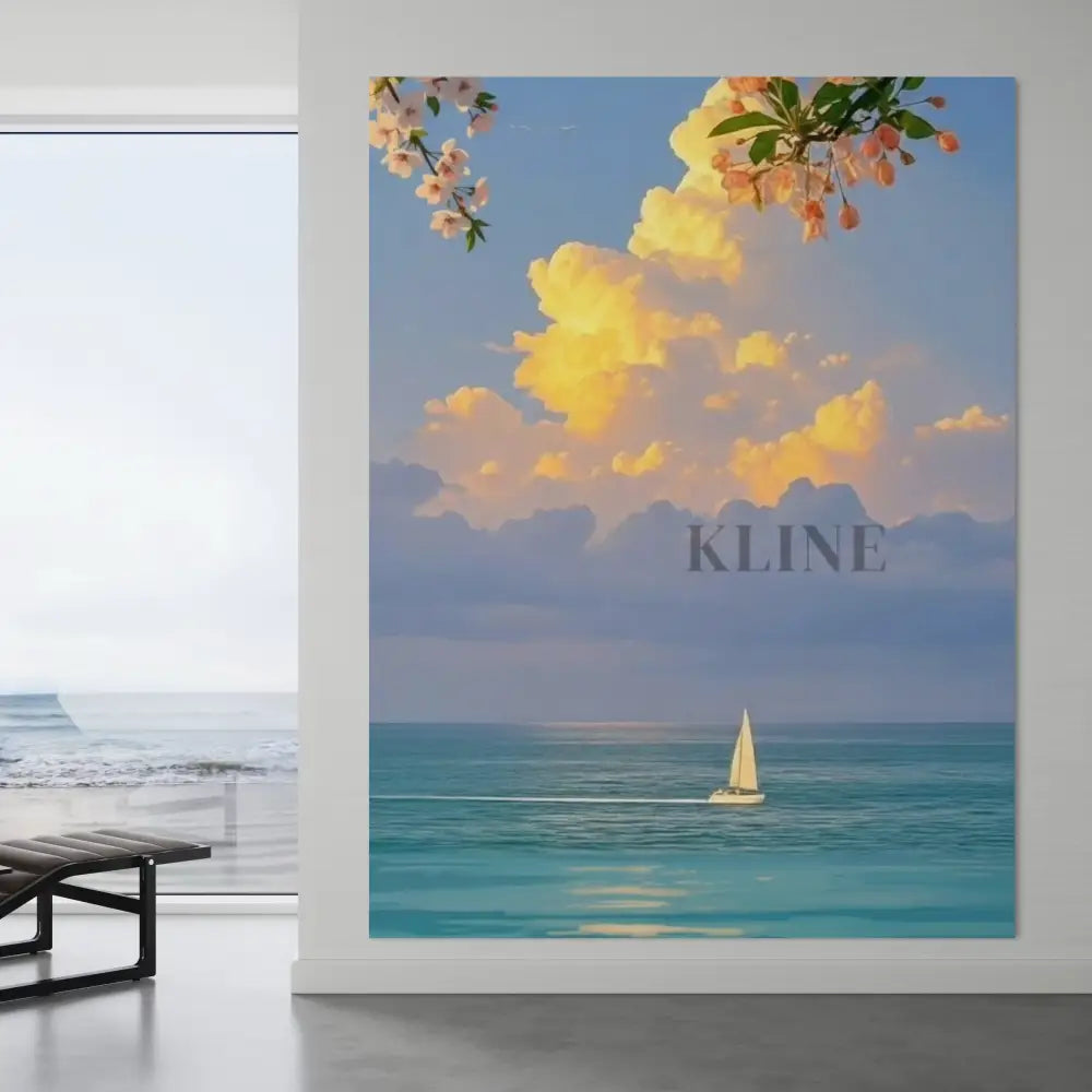 Quiet Bloom - Hand Painting Wandkunst für das Esszimmer