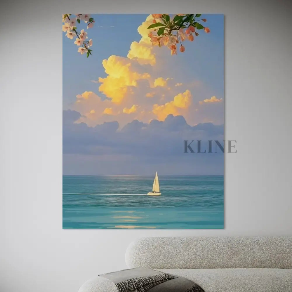 Quiet Bloom - Hand Painting Wandkunst für das Esszimmer