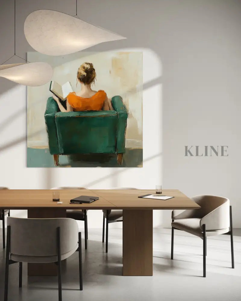 Quiet Reading Chair - Hand Painting 